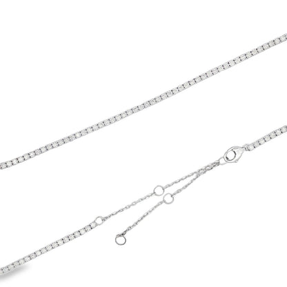 Morris & David's 14K White Gold 4-carat Diamond Tennis Necklace