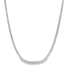 Morris & David's 14K White Gold 4-carat Diamond Tennis Necklace
