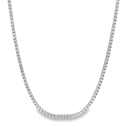 Morris & David's 14K White Gold 4-carat Diamond Tennis Necklace
