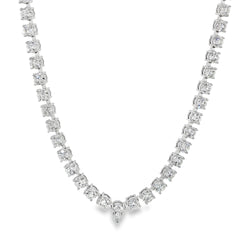Jai's 18K White Gold 10-carat Diamond Tennis Necklace - 16"
