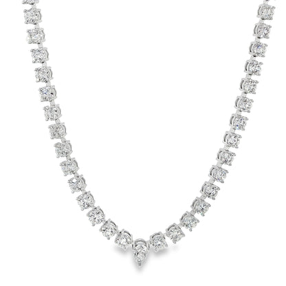 Jai's 18K White Gold 10-carat Diamond Tennis Necklace - 16"