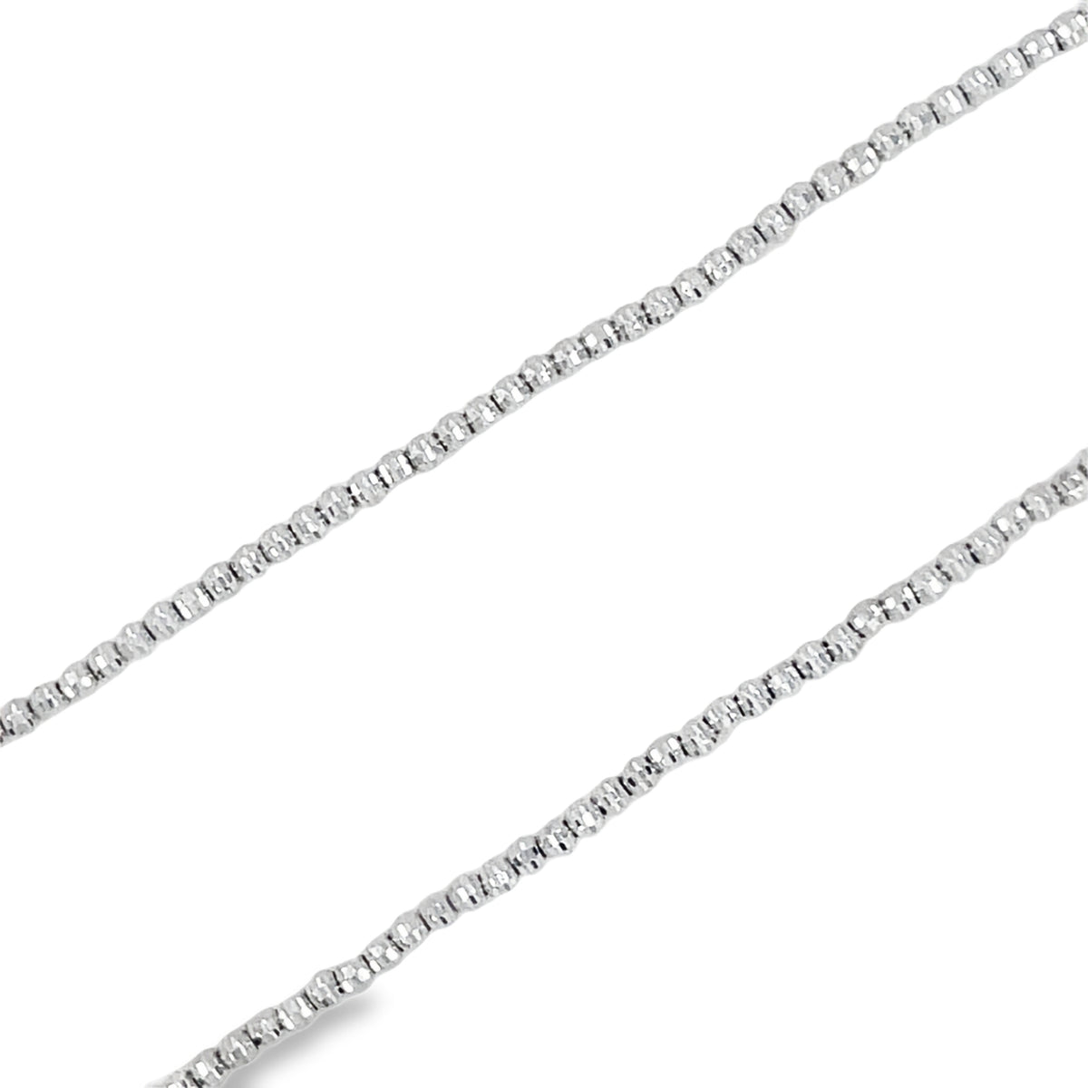 Jai's 14K White Gold Beaded Diamond-cut Chain