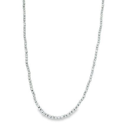 Jai's 14K White Gold Beaded Diamond-cut Chain