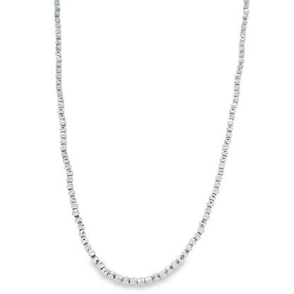 Jai's 14K White Gold Beaded Diamond-cut Chain