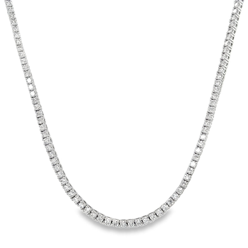 Jai's 18K White Gold 9-carat Diamond Tennis Necklace