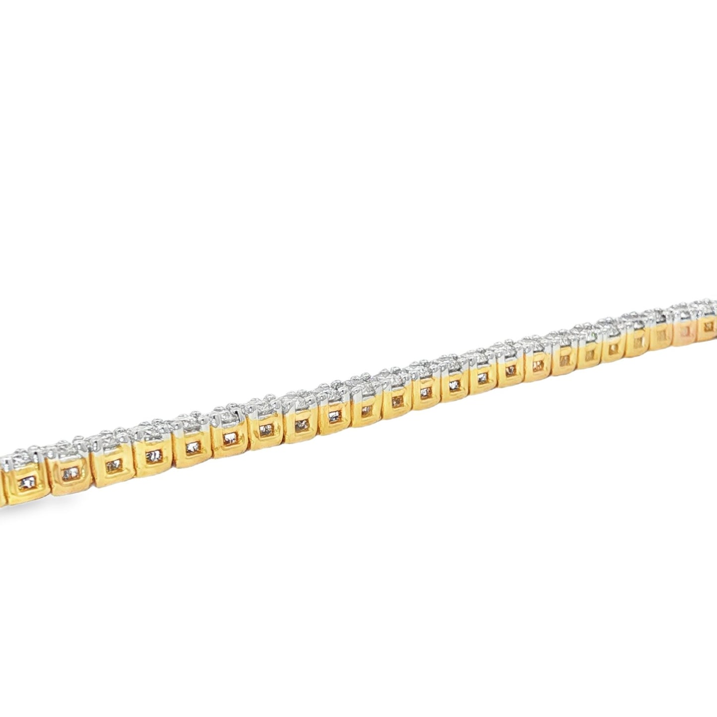 Jai's 18K Yellow Gold 9-carat Diamond Tennis Necklace