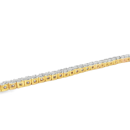 Jai's 18K Yellow Gold 9-carat Diamond Tennis Necklace