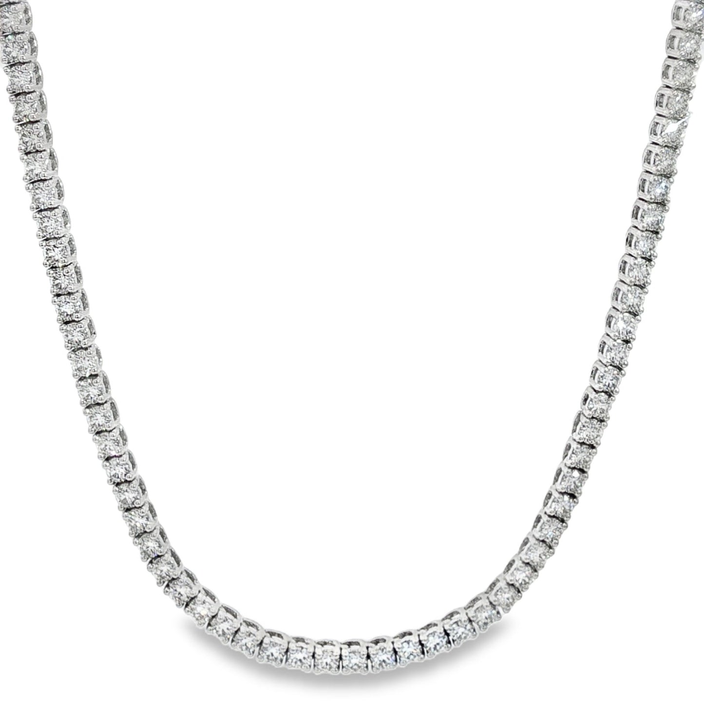 Jai's 18K White Gold 9-carat Diamond Tennis Necklace