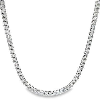Jai's 18K White Gold 9-carat Diamond Tennis Necklace