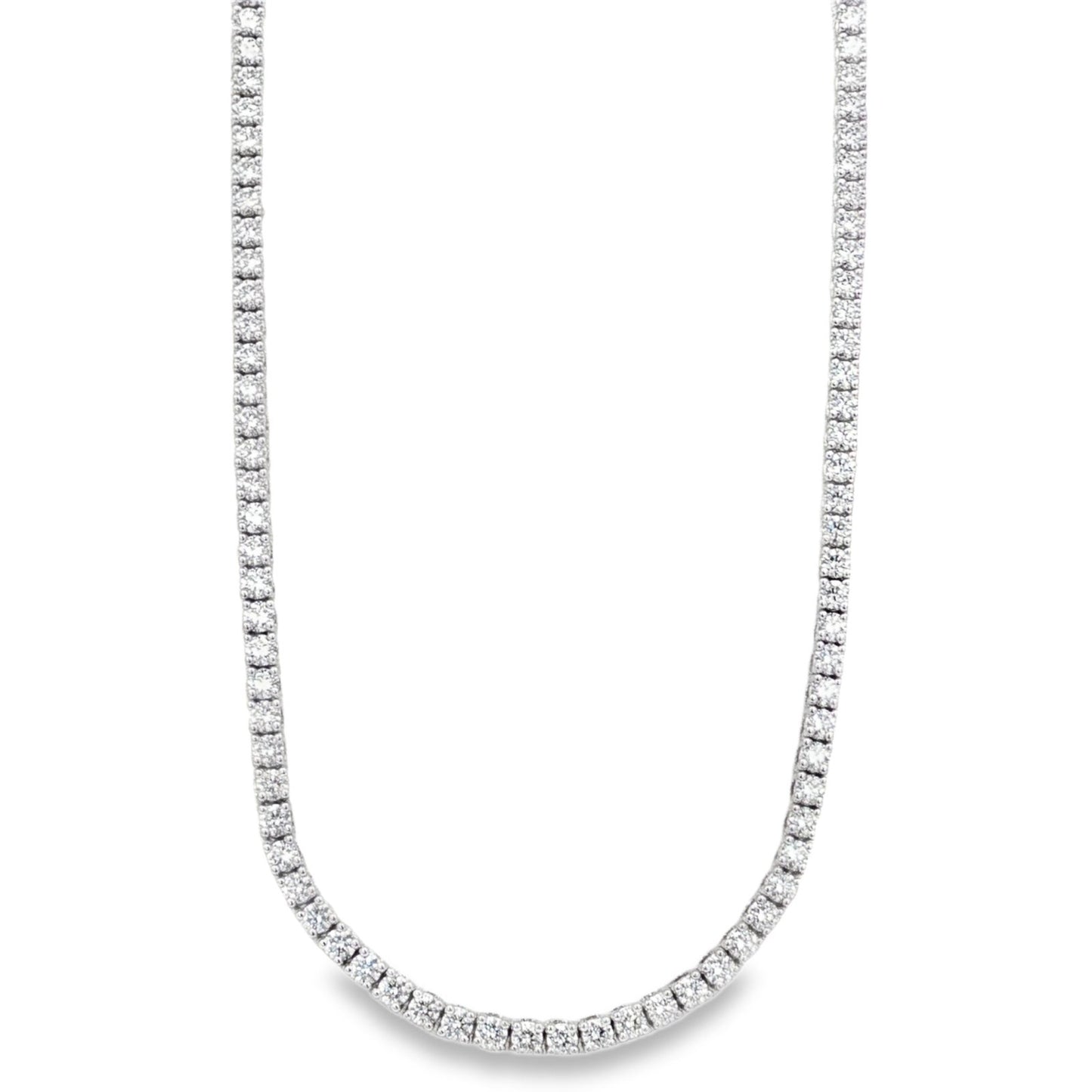 Jai's 18K White Gold 9-carat Diamond Tennis Necklace