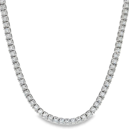 Jai's 18K White Gold 12-carat Diamond Tennis Necklace