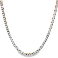 Jai's 18K Rose Gold 4-carat Diamond Tennis Necklace
