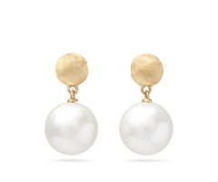 Marco Bicego's 18K Yellow Gold Africa Pearl Drop Earrings