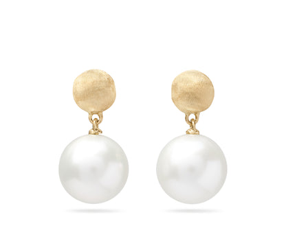 Marco Bicego's 18K Yellow Gold Africa Pearl Drop Earrings