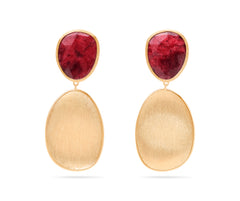 Marco Bicego's 18K Yellow Gold Lunaria Thulite Drop Earrings