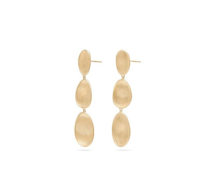 Marco Bicego's 18K Yellow Gold Lunaria Satin Petal Drop Earrings