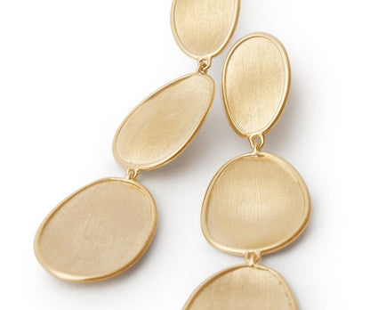 Marco Bicego's 18K Yellow Gold Lunaria Satin Petal Drop Earrings