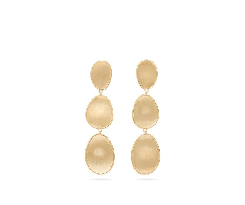 Marco Bicego's 18K Yellow Gold Lunaria Satin Petal Drop Earrings