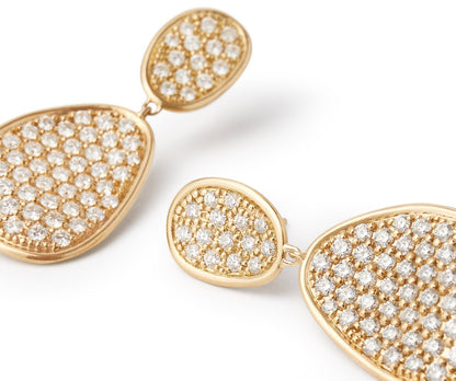 Marco Bicego's 18K Yellow Gold Lunaria Diamond Drop Earrings