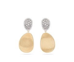 Marco Bicego's 18K Two-tone Lunaria Diamond Petal Drop Earrings