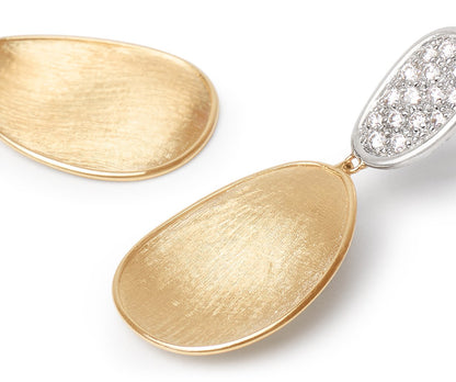 Marco Bicego's 18K Two-tone Lunaria Diamond Petal Drop Earrings