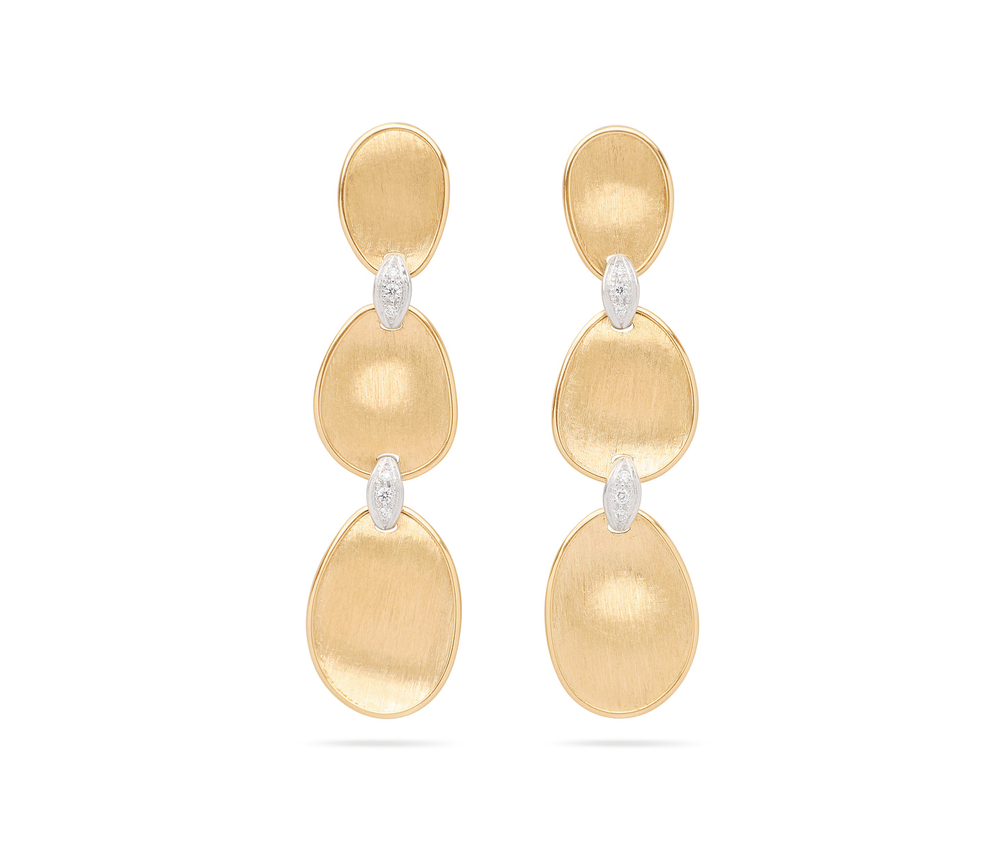 Marco Bicego's 18K Two-tone Lunaria Diamond Earrings