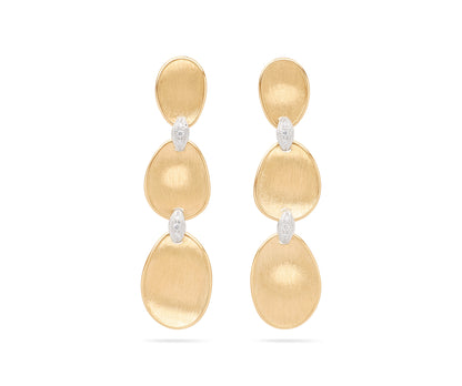 Marco Bicego's 18K Two-tone Lunaria Diamond Earrings