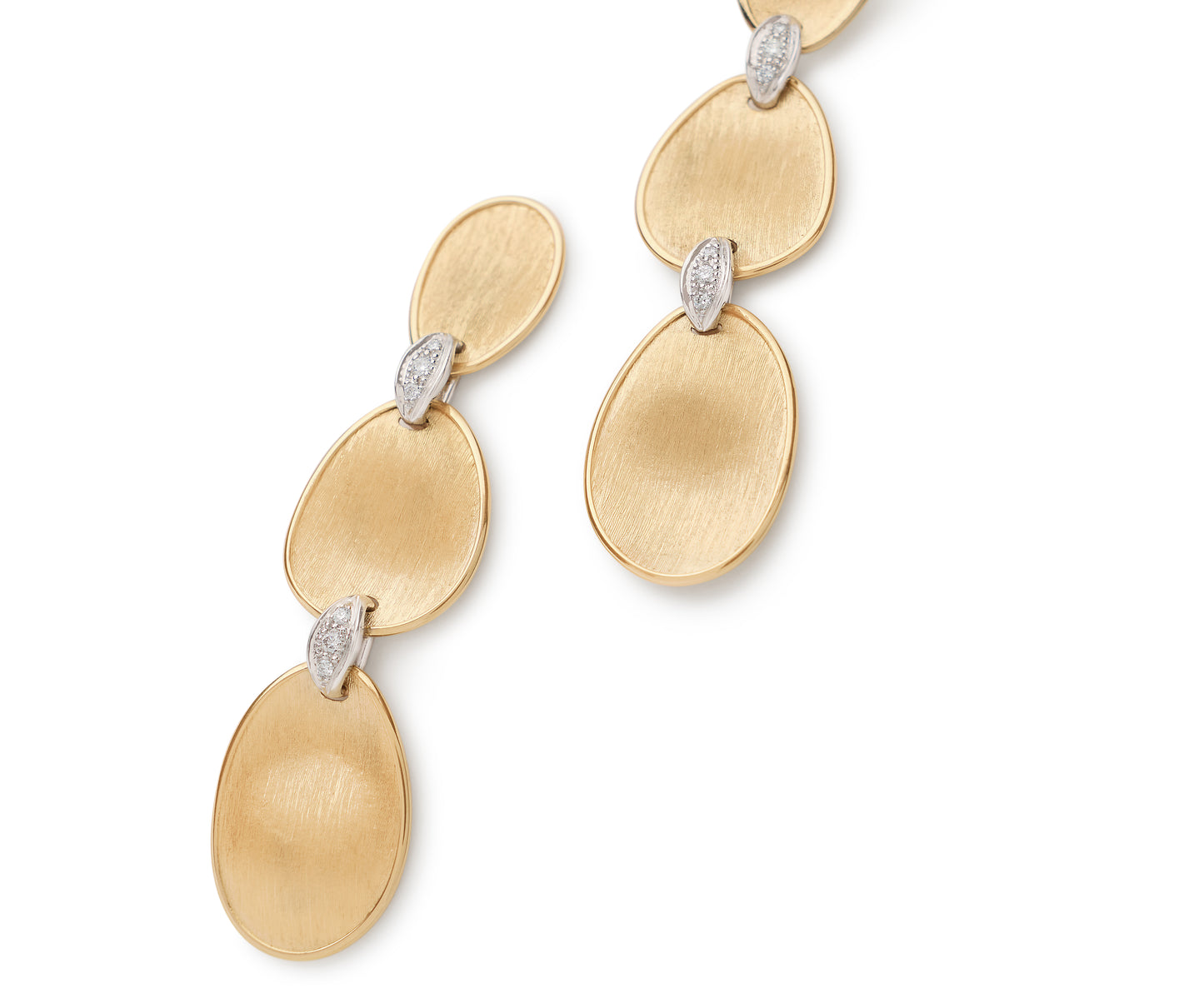Marco Bicego's 18K Two-tone Lunaria Diamond Earrings