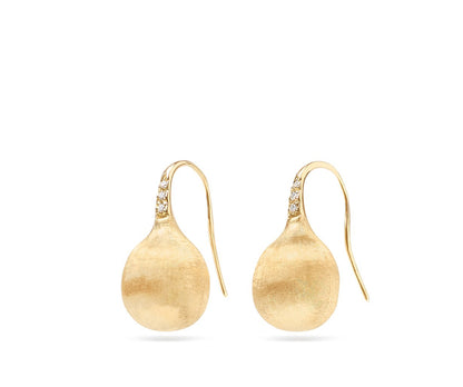 Marco Bicego's 18K Yellow Gold Africa Diamond Boule Drop Earrings