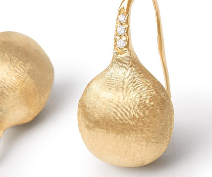 Marco Bicego's 18K Yellow Gold Africa Diamond Boule Drop Earrings