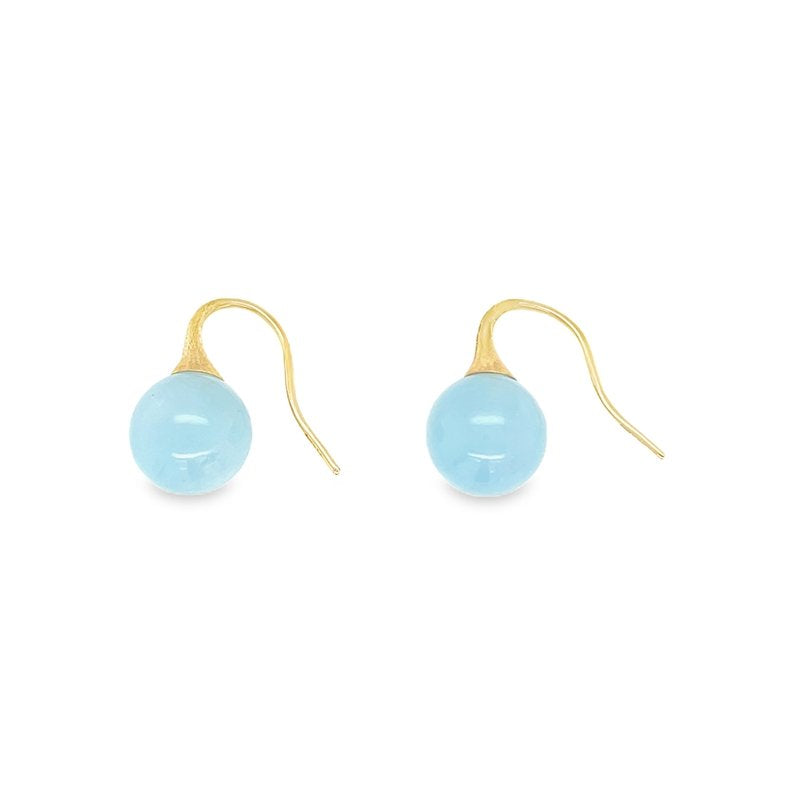 Marco Bicego's 18K Yellow Gold Africa Aquamarine Drop Earrings