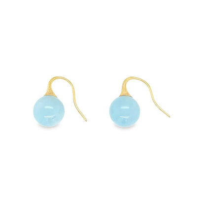 Marco Bicego's 18K Yellow Gold Africa Aquamarine Drop Earrings