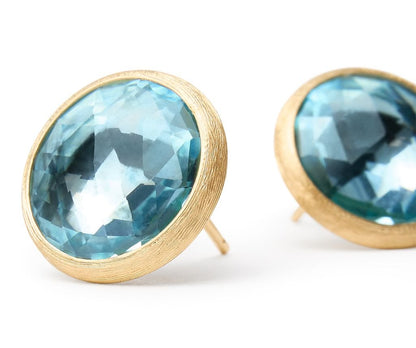 Marco Bicego's 18K Yellow Gold Jaipur Blue Topaz Studs