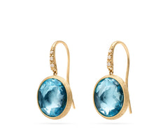 Marco Bicego's 18K Yellow Gold Jaipur Blue Topaz & Diamond Drop Earrings