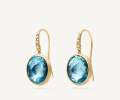 Marco Bicego's 18K Yellow Gold Jaipur Blue Topaz & Diamond Drop Earrings