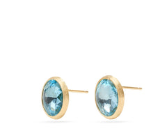 Marco Bicego's 18K Yellow Gold Jaipur Blue Topaz Studs