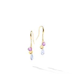 Marco Bicego's 18K Yellow Gold Paradise Gemstone & Diamond Drop Earrings