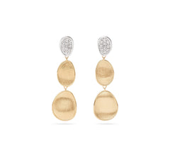 Marco Bicego's 18K Two-tone Lunaria Diamond Petal Drop Earrings