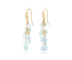 Marco Bicego's 18K Yellow Gold Paradise Aquamarine Drop Earrings