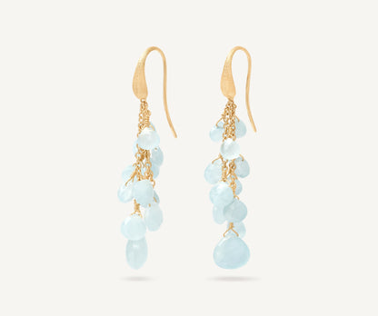 Marco Bicego's 18K Yellow Gold Paradise Aquamarine Drop Earrings