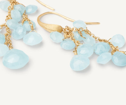 Marco Bicego's 18K Yellow Gold Paradise Aquamarine Drop Earrings