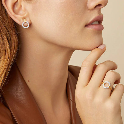 Marco Bicego's 18K Two-tone Jaipur Link Diamond Drop Earrings