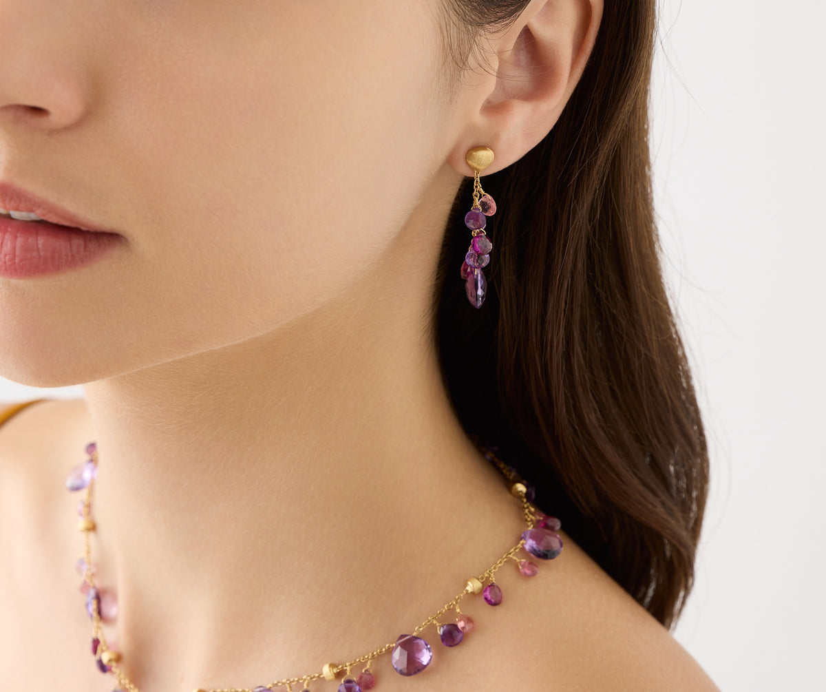 Marco Bicego's 18K Yellow Gold Paradise Gemstone Drop Earrings