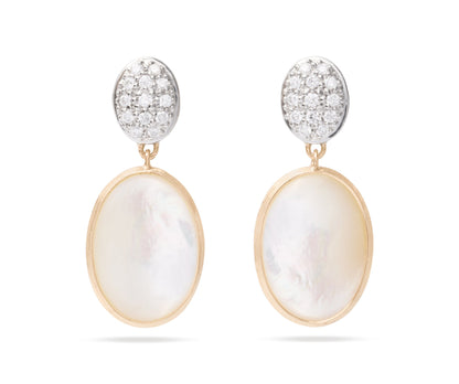 Marco Bicego's 18K Two-tone Siviglia Mother-of-Pearl & Diamond Drop Earrings
