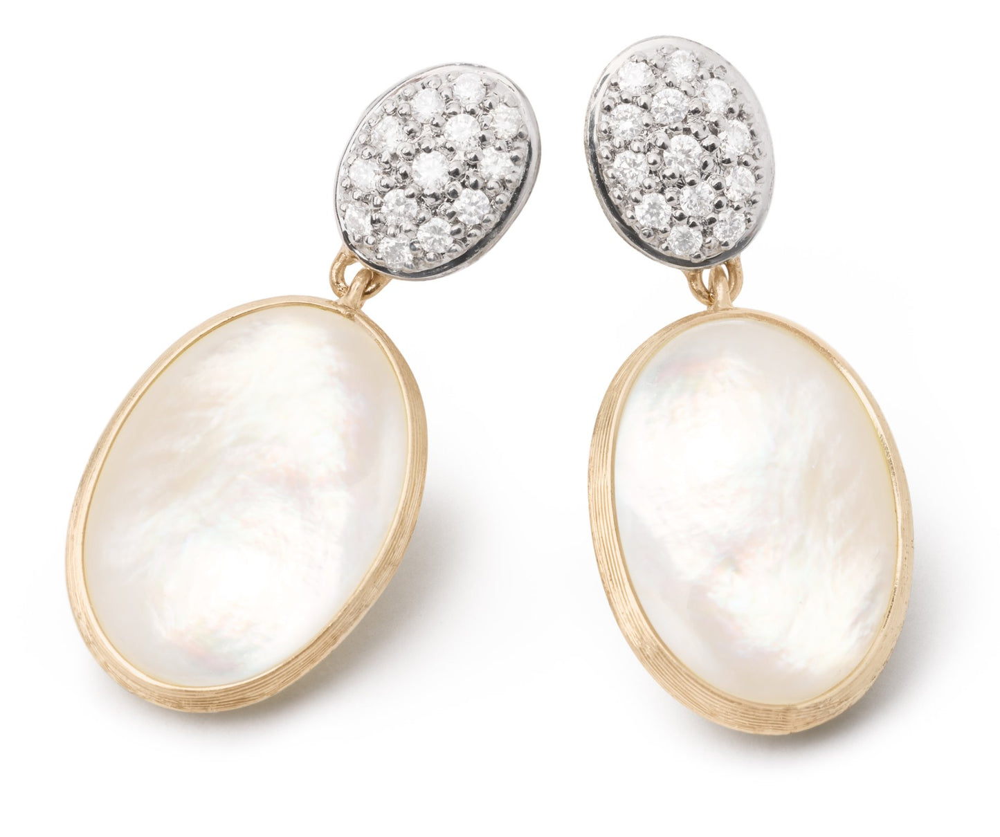 Marco Bicego's 18K Two-tone Siviglia Mother-of-Pearl & Diamond Drop Earrings