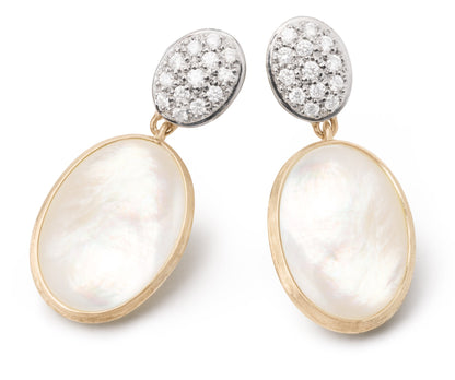 Marco Bicego's 18K Two-tone Siviglia Mother-of-Pearl & Diamond Drop Earrings