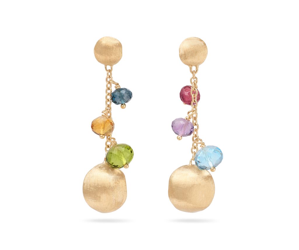 Marco Bicego's 18K Yellow Gold Africa Gemstones Drop Earrings