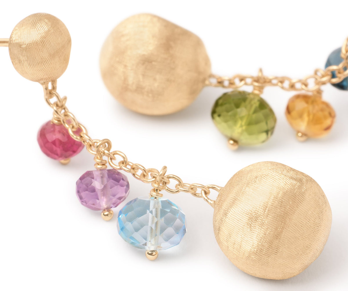 Marco Bicego's 18K Yellow Gold Africa Gemstones Drop Earrings