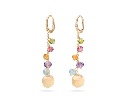 Marco Bicego's 18K Yellow Gold Africa Gemstones Diamond Drop Earrings