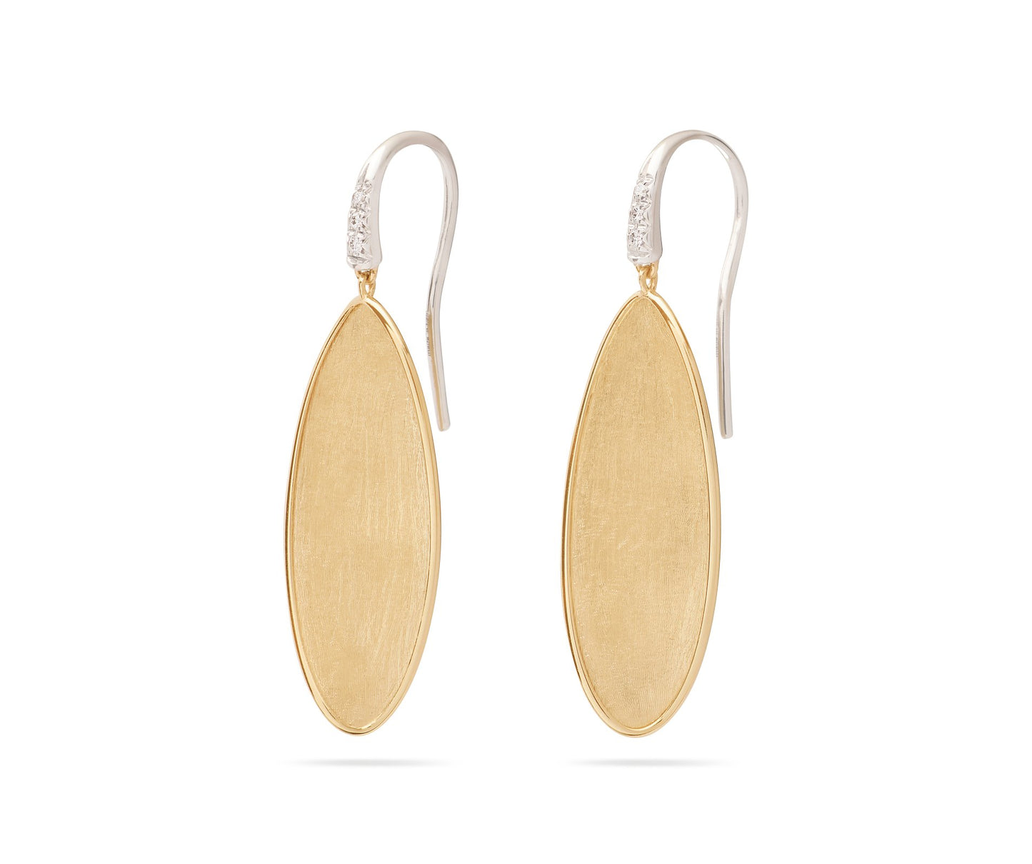 Marco Bicego's 18K Two-tone Lunaria Twist Diamond Earrings